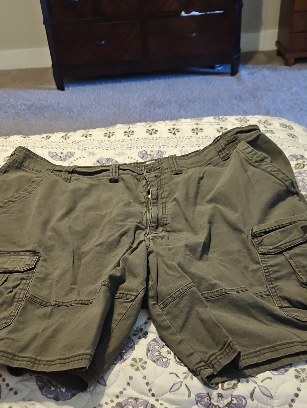 Wrangler Olive Green Cargo Pocket Shorts